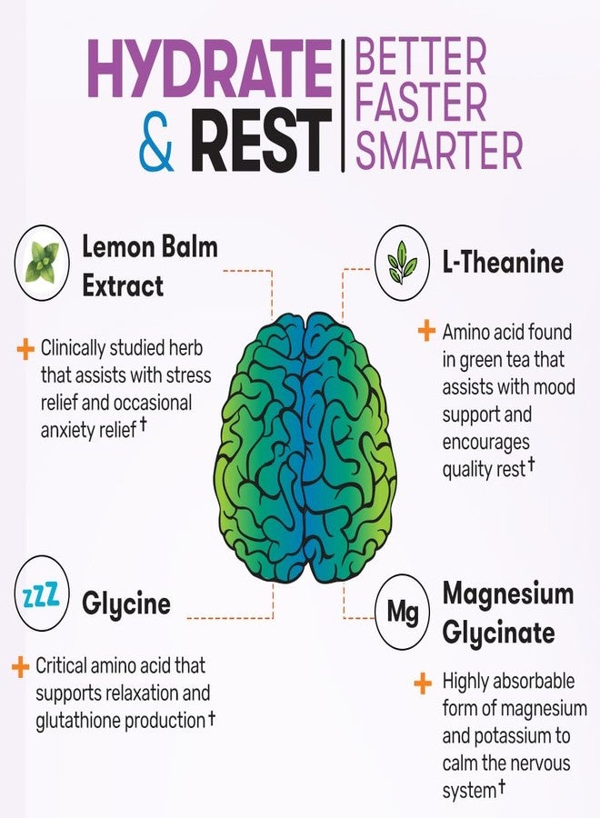 Great Naturally مكمل غذائي مهدئ بنكهة الكركديه والليمون من ريلاكس+: ترطيب ودعم للمزاج للاسترخاء وتخفيف التوتر ودعم الغدة الكظرية والكورتيزول - يحتوي على جليسين، إل-ثيانين، بلسم الليمون - صنع في الولايات المتحدة الأمريكية - Image 3