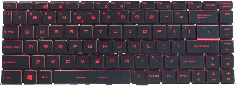 MSI GF63 GF63 8RC GF63 8RD GF63 Thin 9SC Laptop Keyboard US Layout Red Backlight Replacement - Image 2