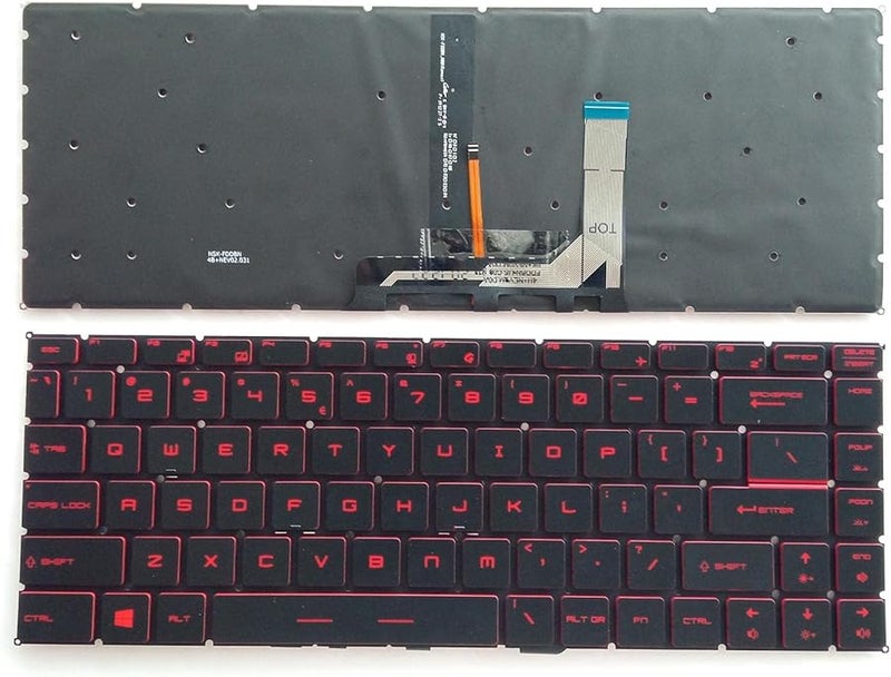 MSI GF63 GF63 8RC GF63 8RD GF63 Thin 9SC Laptop Keyboard US Layout Red Backlight Replacement - Image 4