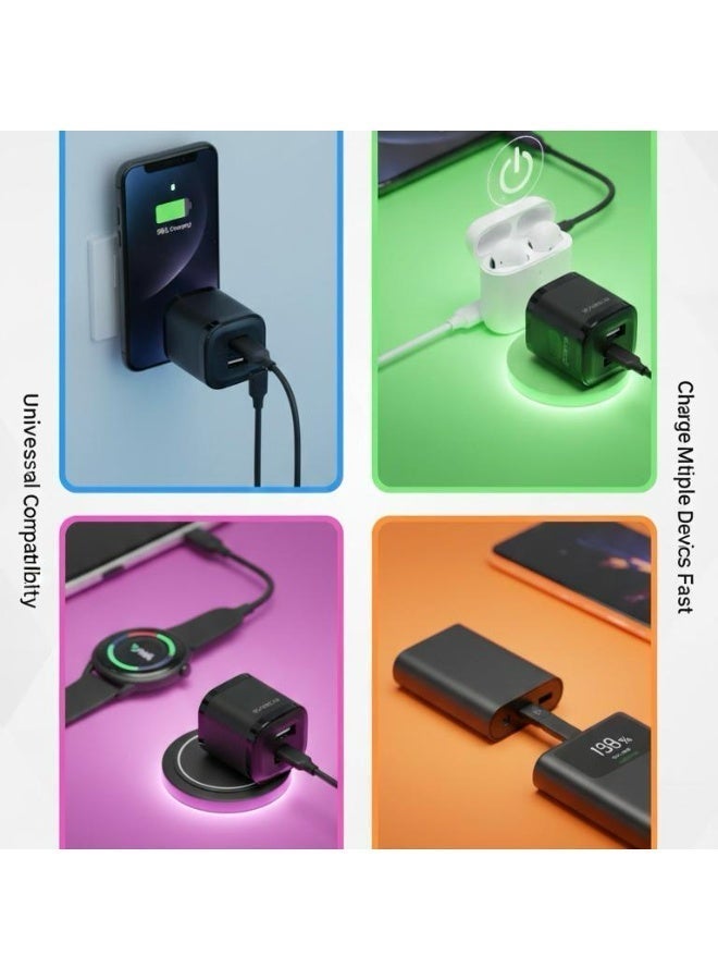 شاحن سريع ثنائي المنافذ بقدرة 25 واط | محول طاقة USB و USB-C - Image 4