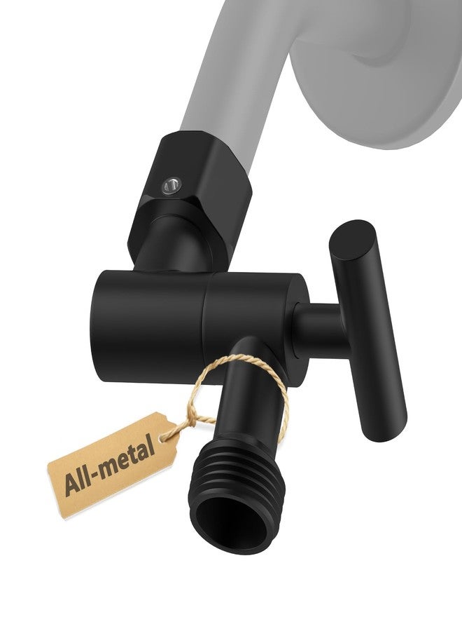 YDmeet All Metal Shower Head Adapter, 360 ° Adjustable Shower Head Extension Arm Connector for Shower Heads- Black - Image 1