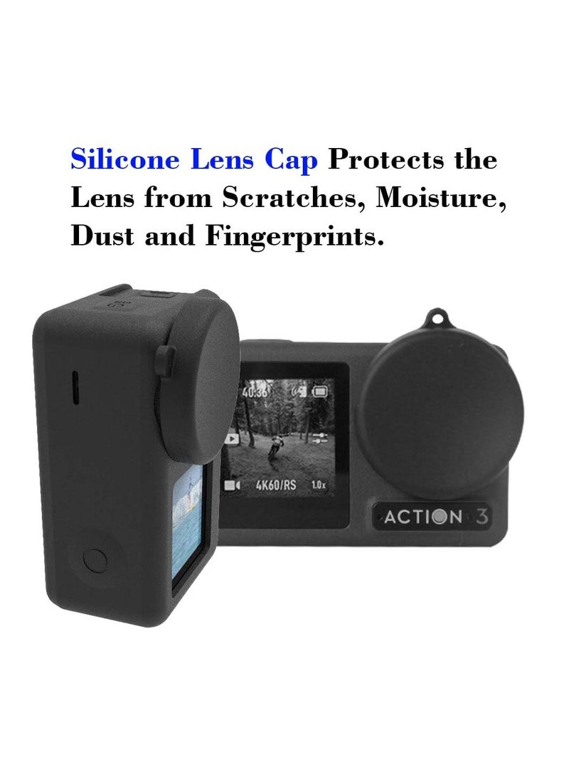 Excefore Screen Protector for DJI OSMO Action 3, Lens Cap Cover, 0.3mm 9H Hardness Tempered Glass Protector, Anti-Scrach Anti-Fingerprint Anti-Bubble Camera Protect Film - Image 4
