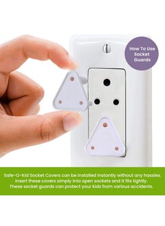 Safe-O-Kid ® Socket Guards For Baby Safety, Pack Of 10, White  - Image 3
