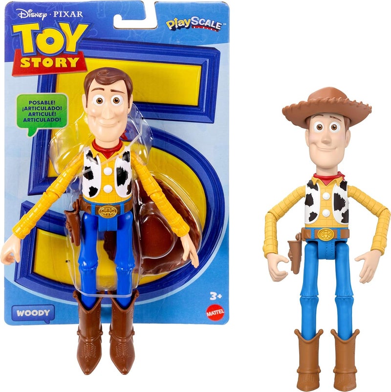 Disney Pixar Mattel Disney and Pixar Toy Story Woody Action Figure 9.2 Inch Cowboy Sheriff with 14 Posable Joints - Image 1