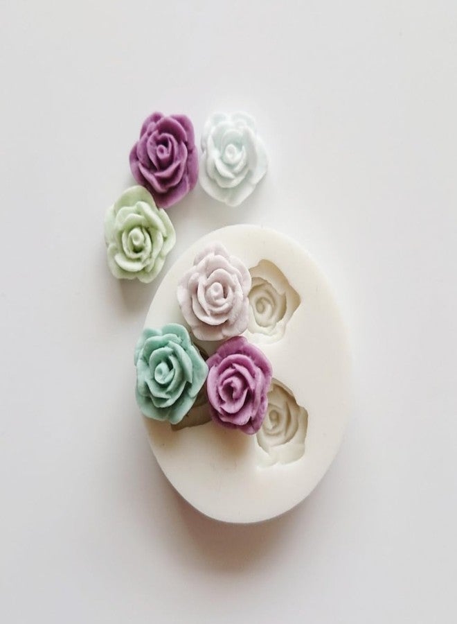 Skytail 4 Pack Flower Fondant Cake Molds Rose Heart Daisy Shape Baking Chocolate Candy Valentines Day Cake Decoration Cupcake Topper Gumpaste Mini Handmade Soap Wax Melts Clay Earrings Jewelry Molds - Image 5