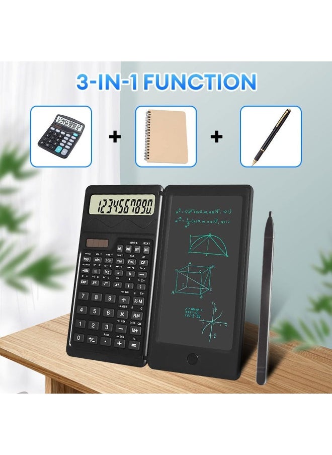 Arabest Advanced Scientific Calculator with 450 Functions, 4-Line Display, Battery Powered, Notepad and Erasable LCD Writing Tablet, Ideal for Professional and Students in Middle School, High School  - Image 4
