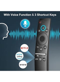 HuHa Voice Remote Compatible for Samsung Smart TV QLED UHD Frame Curved Solar 4K 8K Q60 Q70 Q80 Q90 Series 9 Series TU8000 AU8000 Voice Remote Control Replacement  - Image 4