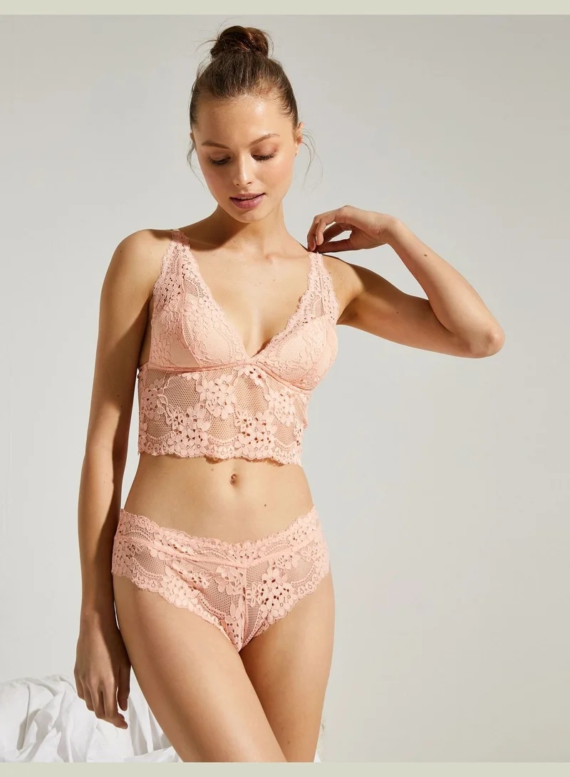 KOTON Lace Detailed Soft Bra