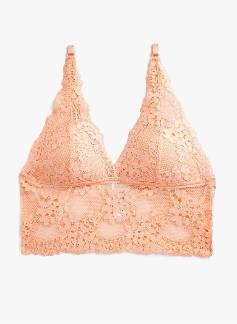 KOTON Lace Detailed Soft Bra
