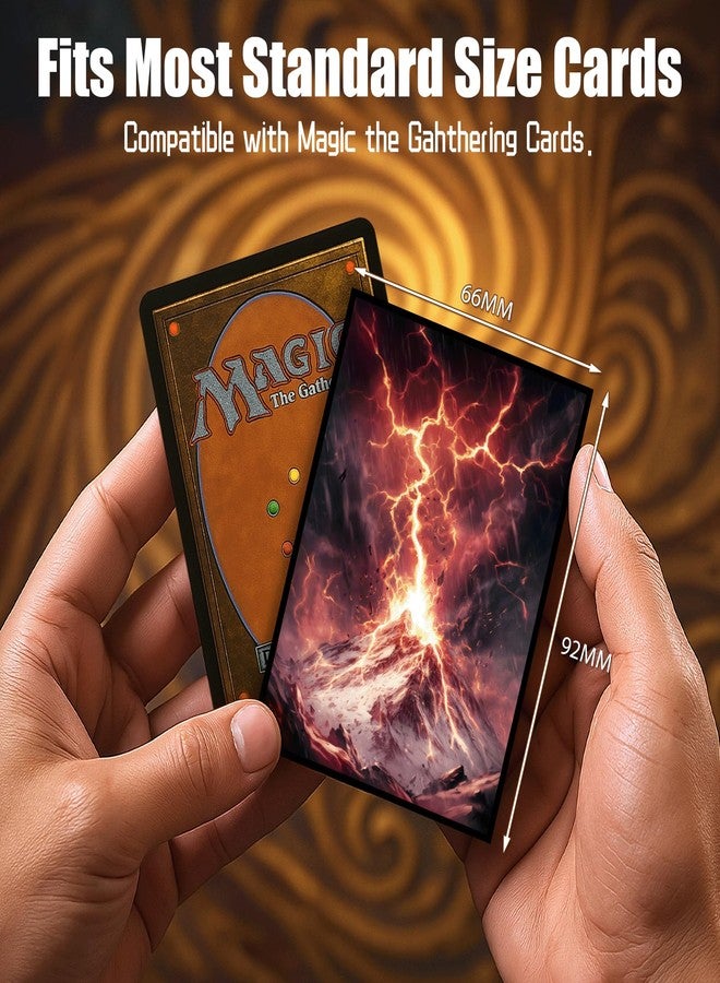 Kiiransr MTG Card Sleeves - Burst Lightning Bolt - Ultra Clear Front & Matte Finish Back, 100 Count Standard Size Matte Art Sleeve for Magic The Gathering, Plastic Collectible Trading Card Holders - Image 4