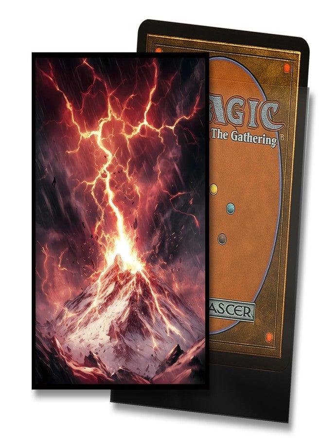 Kiiransr MTG Card Sleeves - Burst Lightning Bolt - Ultra Clear Front & Matte Finish Back, 100 Count Standard Size Matte Art Sleeve for Magic The Gathering, Plastic Collectible Trading Card Holders - Image 2