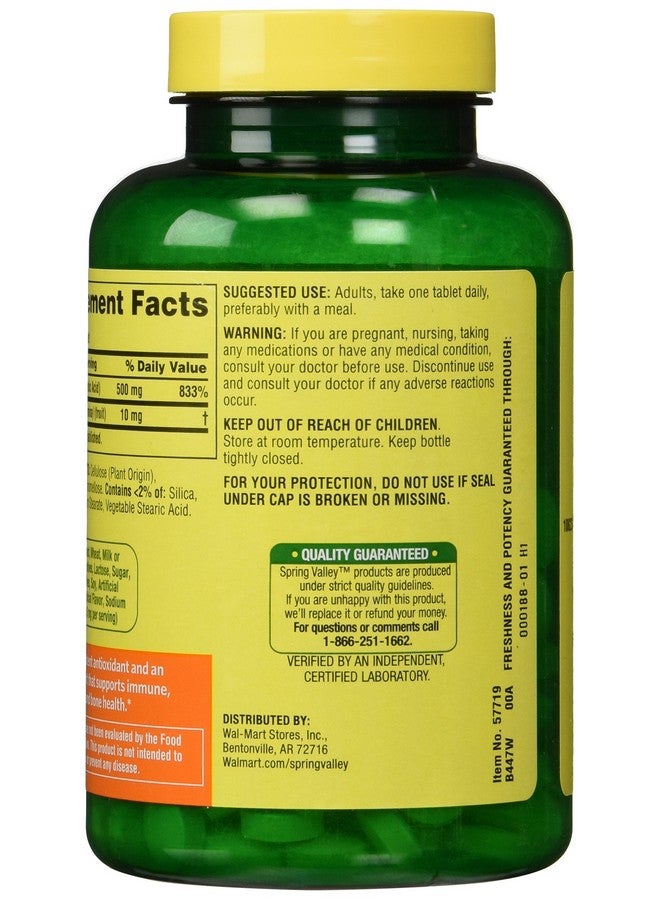 Spring Valley - Vitamin C with Rose Hips 500 mg, Twin Pack, 250 Tablets Each Bottle - Image 2