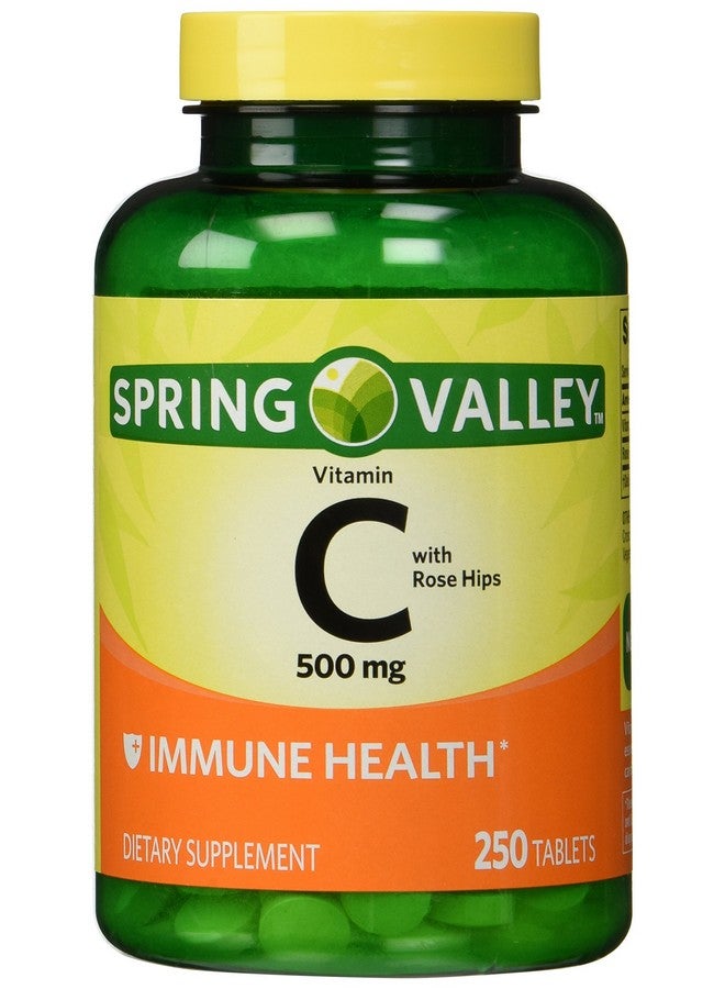 Spring Valley - Vitamin C with Rose Hips 500 mg, Twin Pack, 250 Tablets Each Bottle - Image 1