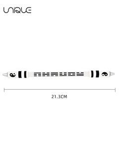 Unique 2 Pieces Finger Spinning Pen, Rolling Pen Game Stunt Pen with Tutorial, Release Stress Training Brain for Kids Adult Students Beginners (Black and White)  - Image 2