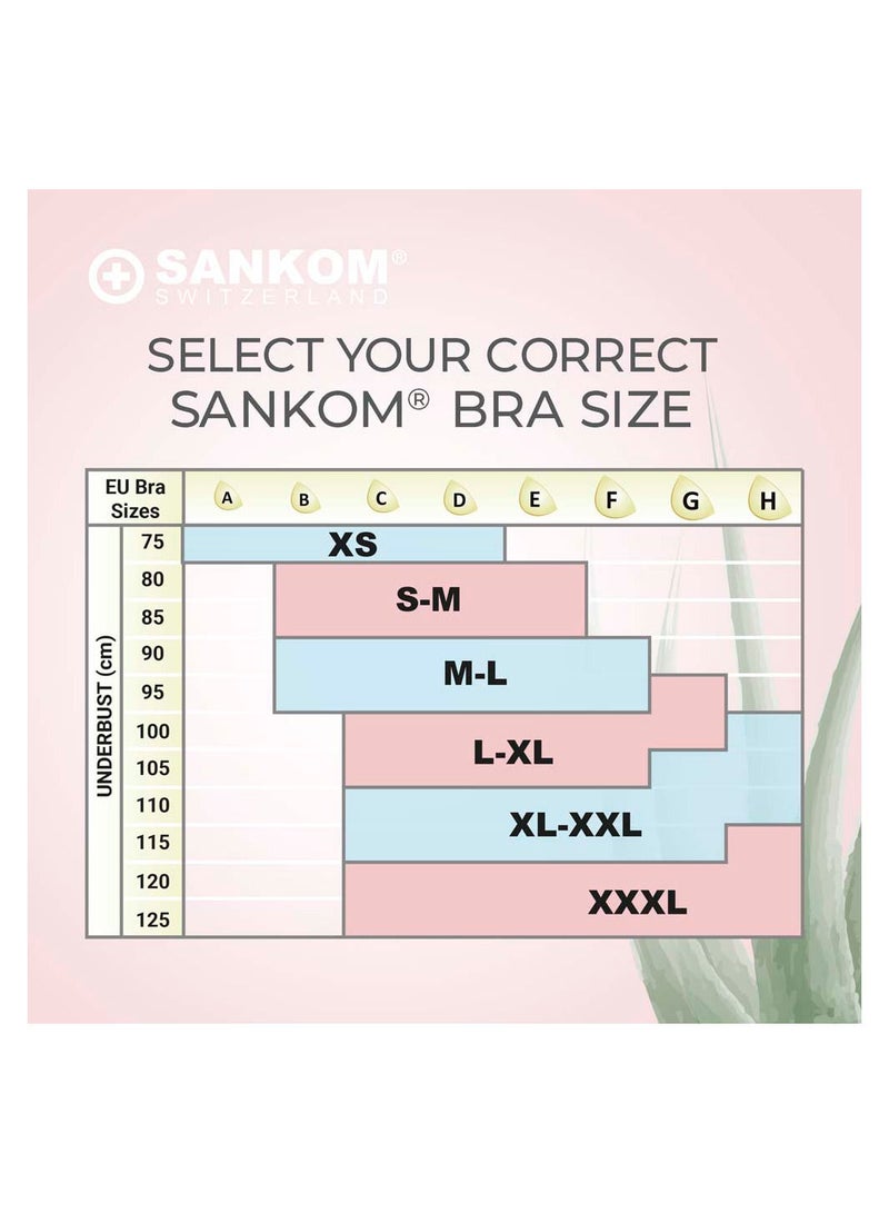 Sankom - Patent Aloe Vera Bra For Back Support, Black M/L - Image 4