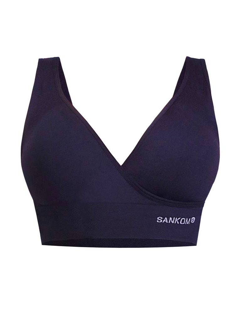 Sankom - Patent Aloe Vera Bra For Back Support, Black M/L - Image 1
