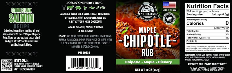 Pit Boss Maple Chipotle Rub - Smoky Sweet Seasoning Blend for Grilling - Image 2