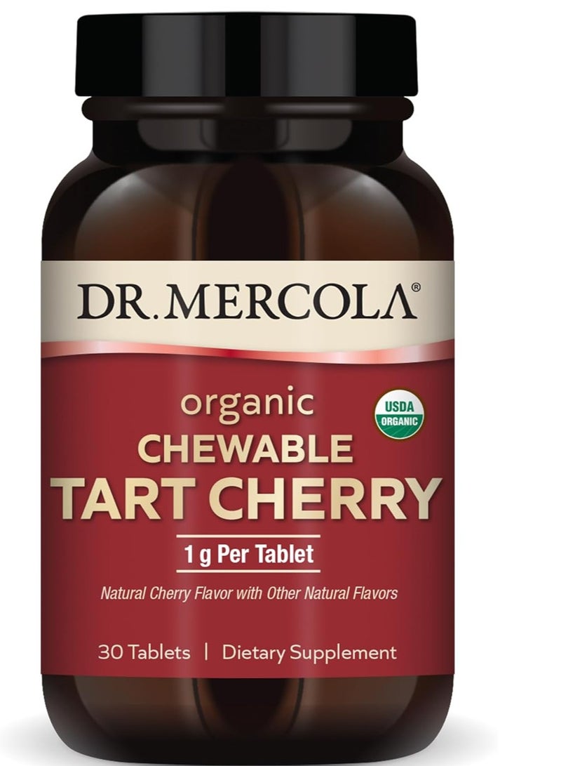 Dr. Mercola Organic Chewable Tart Cherry, 30 Capsules 30 Servings - Image 1