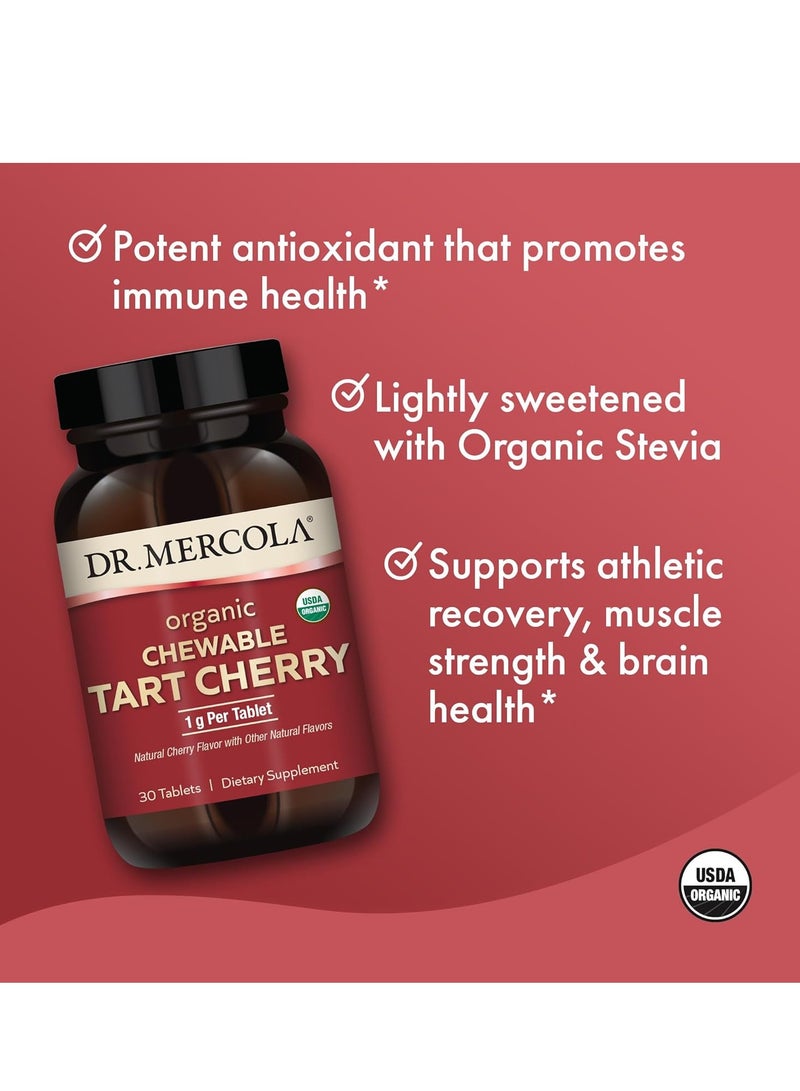 Dr. Mercola Organic Chewable Tart Cherry, 30 Capsules 30 Servings - Image 3