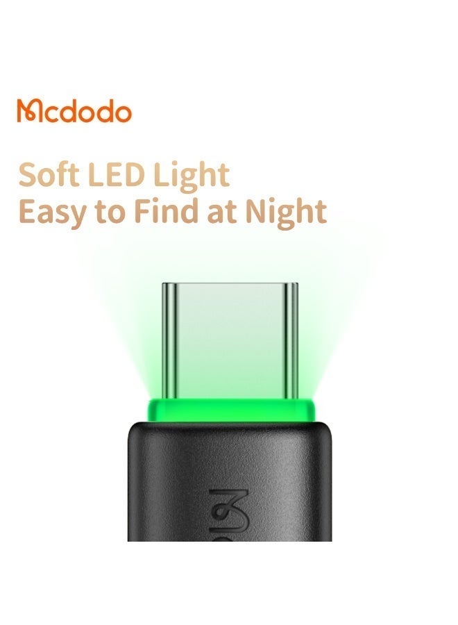 Mcdodo Charging Cable With LED Light - CA-4771 ALPHA SERIES 65W TYPE-C TO TYPE-C 1.2M - BLACK - Image 4