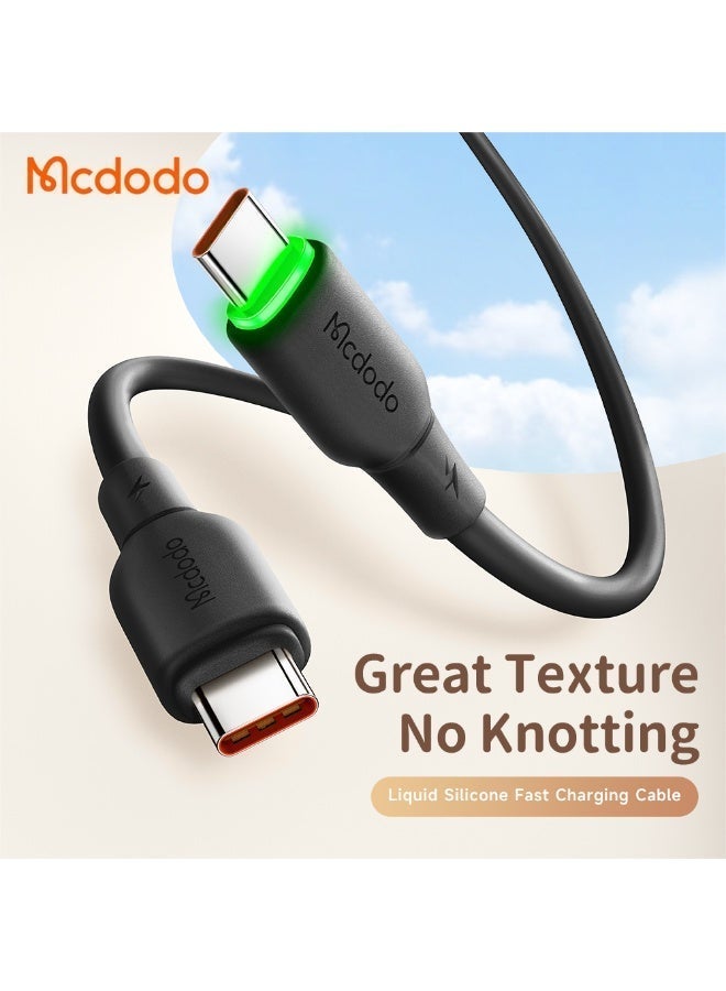 Mcdodo Charging Cable With LED Light - CA-4771 ALPHA SERIES 65W TYPE-C TO TYPE-C 1.2M - BLACK - Image 2