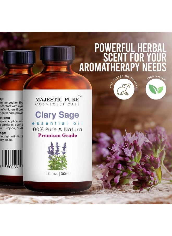 Majestic Pure - MAJESTIC PURE Clary Sage Essential Oil, Premium Grade, Pure and Natural, for Aromatherapy, Massage, Topical & Household Uses, 1 fl oz - Image 1