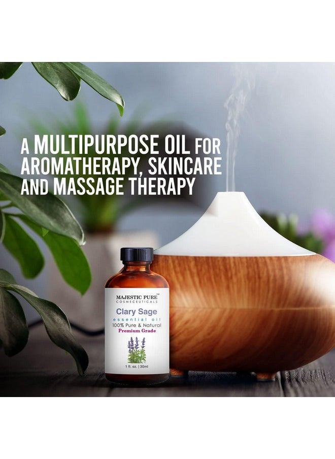 Majestic Pure - MAJESTIC PURE Clary Sage Essential Oil, Premium Grade, Pure and Natural, for Aromatherapy, Massage, Topical & Household Uses, 1 fl oz - Image 1
