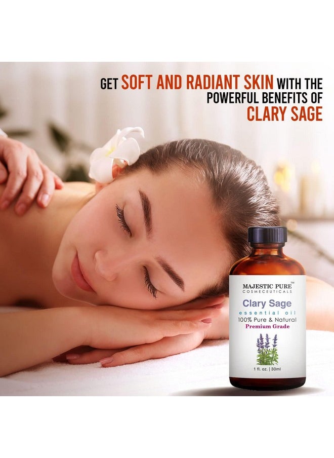 Majestic Pure - MAJESTIC PURE Clary Sage Essential Oil, Premium Grade, Pure and Natural, for Aromatherapy, Massage, Topical & Household Uses, 1 fl oz - Image 1