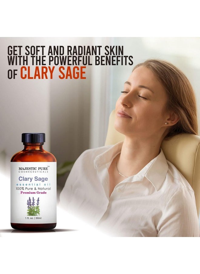 Majestic Pure - MAJESTIC PURE Clary Sage Essential Oil, Premium Grade, Pure and Natural, for Aromatherapy, Massage, Topical & Household Uses, 1 fl oz - Image 1