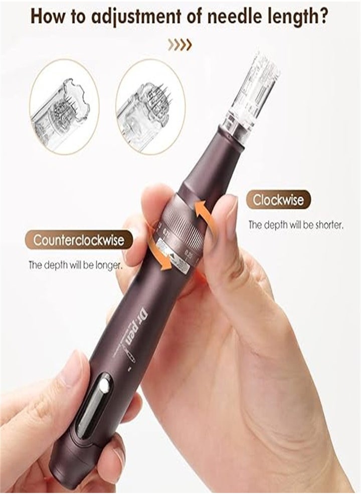 Dr.pen Dr.pen Ultima A10 Microneedling Pen - Professional Cordless Adjustable Microneedling Pen for Face, Body and Hair Growth with 22 Cartridges - Easy to Use, Best Gift for Women  - Image 3