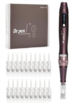 دي آر. بن قلم Dr.pen Ultima A10 Microneedling - قلم احترافي لاسلكي قابل للتعديل لتدليك الوجه والجسم ونمو الشعر مع 22 خرطوشة - سهل الاستخدام، أفضل هدية للنساء  - Image 1