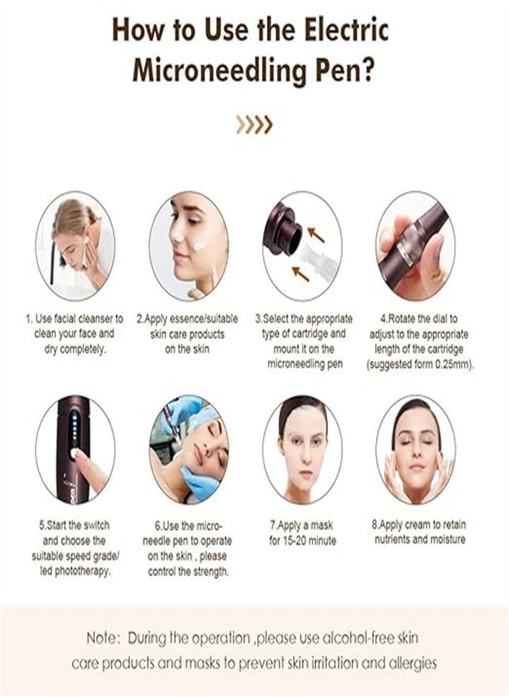 Dr.pen Dr.pen Ultima A10 Microneedling Pen - Professional Cordless Adjustable Microneedling Pen for Face, Body and Hair Growth with 22 Cartridges - Easy to Use, Best Gift for Women  - Image 5