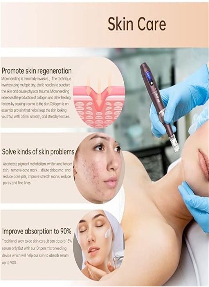 Dr.pen Dr.pen Ultima A10 Microneedling Pen - Professional Cordless Adjustable Microneedling Pen for Face, Body and Hair Growth with 22 Cartridges - Easy to Use, Best Gift for Women  - Image 4