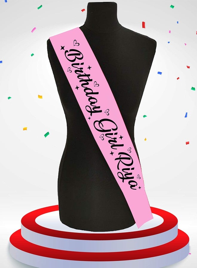 Style Secrets أسرار الأناقة شريط ساتان لامع باللون الوردي الفاتح قابل للتخصيص مع اسم لعيد الميلاد للفتيات والسيدات والفتيات الصغيرات - Image 2