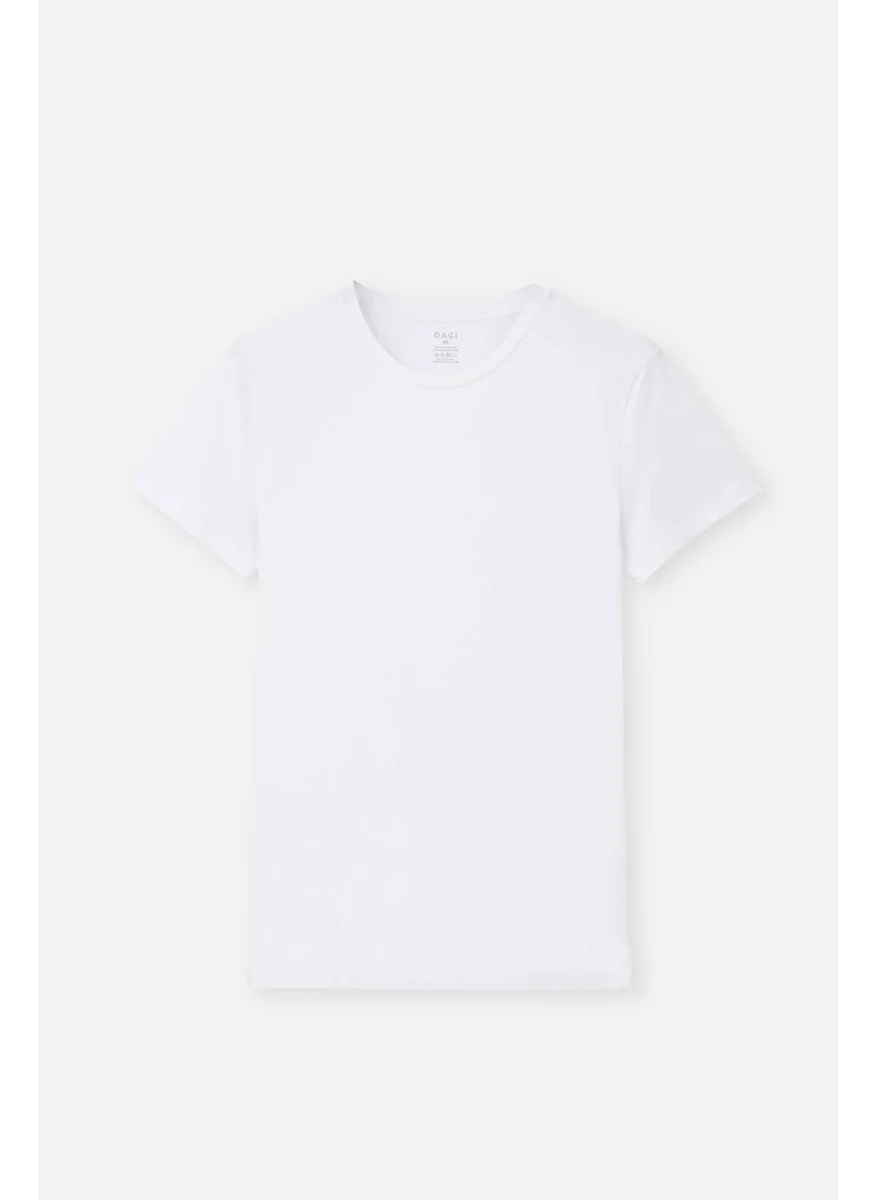 dagi White D5120 Compact O Neck T-Shirt 2-pack