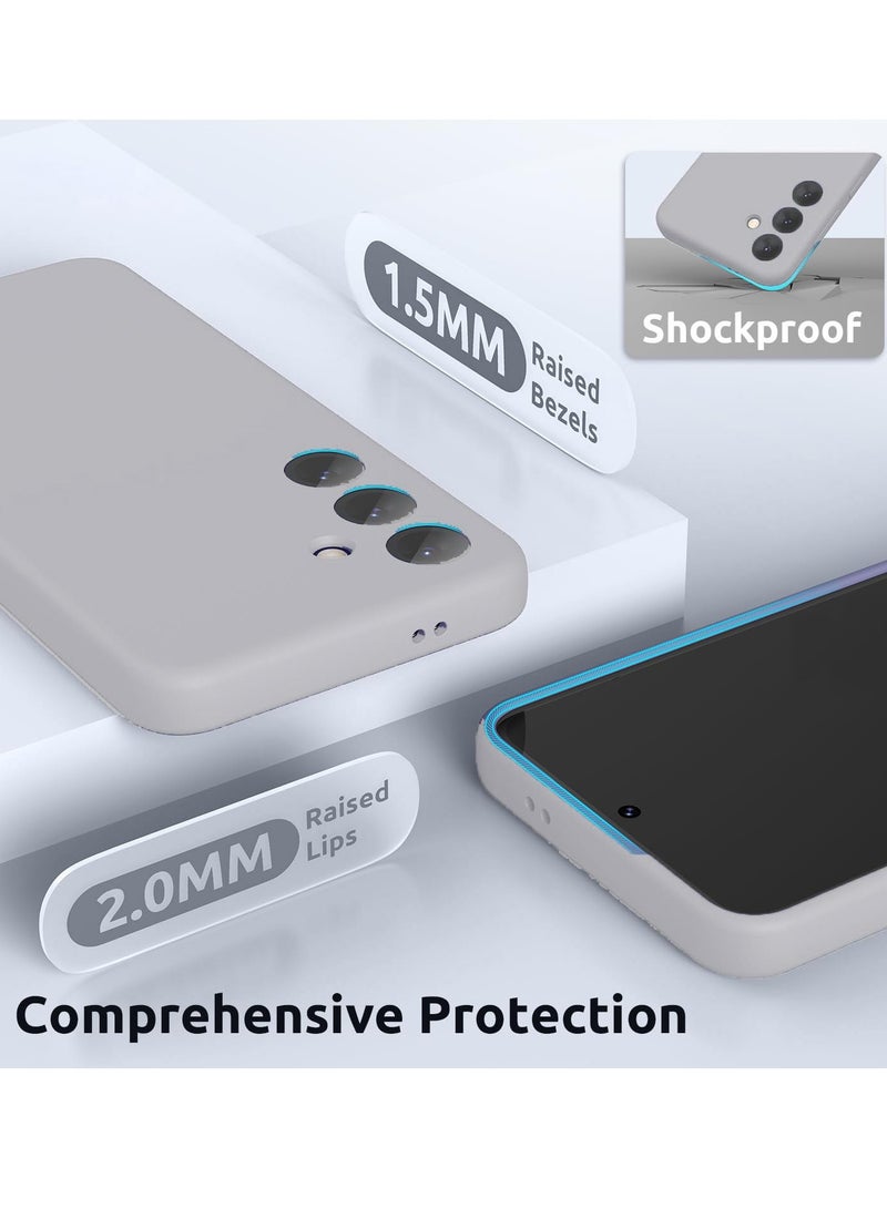 بورتوني غطاء حماية من المطاط السائل المرن لهاتف Samsung Galaxy A36 مع بطانة ناعمة من الألياف الدقيقة، غطاء واقٍ مقاوم للصدمات بتصميم نحيف لهاتف Samsung Galaxy A36 5G مقاس 6.7 بوصة - Image 3