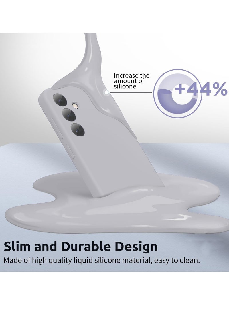 بورتوني غطاء حماية من المطاط السائل المرن لهاتف Samsung Galaxy A36 مع بطانة ناعمة من الألياف الدقيقة، غطاء واقٍ مقاوم للصدمات بتصميم نحيف لهاتف Samsung Galaxy A36 5G مقاس 6.7 بوصة - Image 4