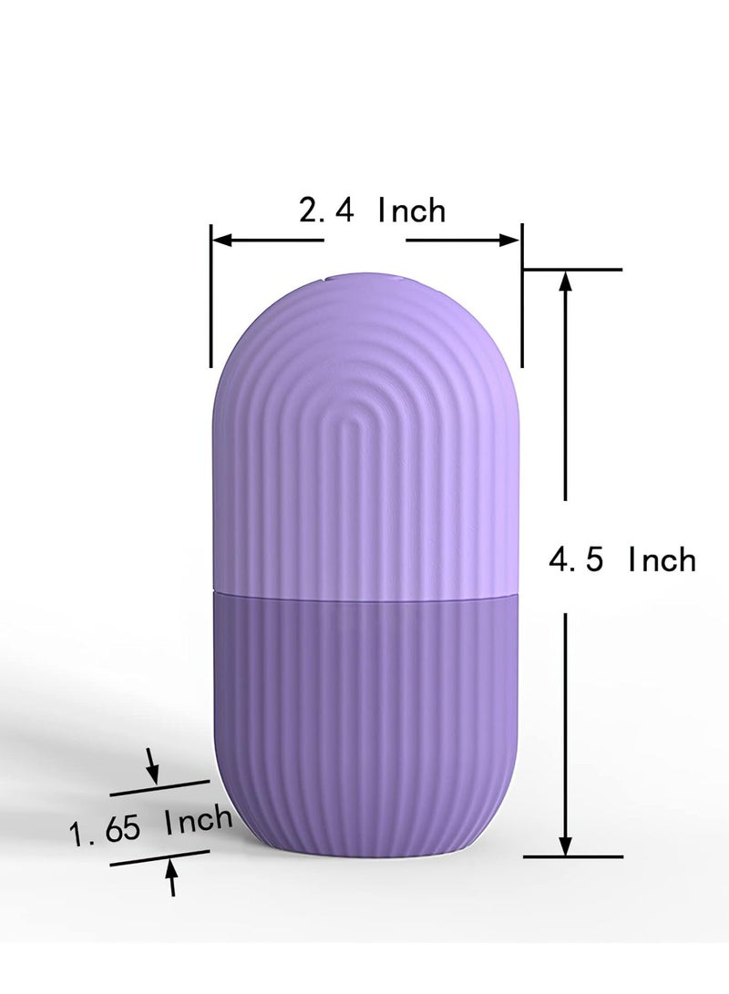 spa luxetique Ice Face Roller Massager,Ice Cube Roller for Face, Eyes and Neck Naturally Conditioning and Skin Care,De-Puff Eye Bags,Reduce Migraine Pain,Reusable Massage Silicone Ice Mold (Purple)  - Image 3