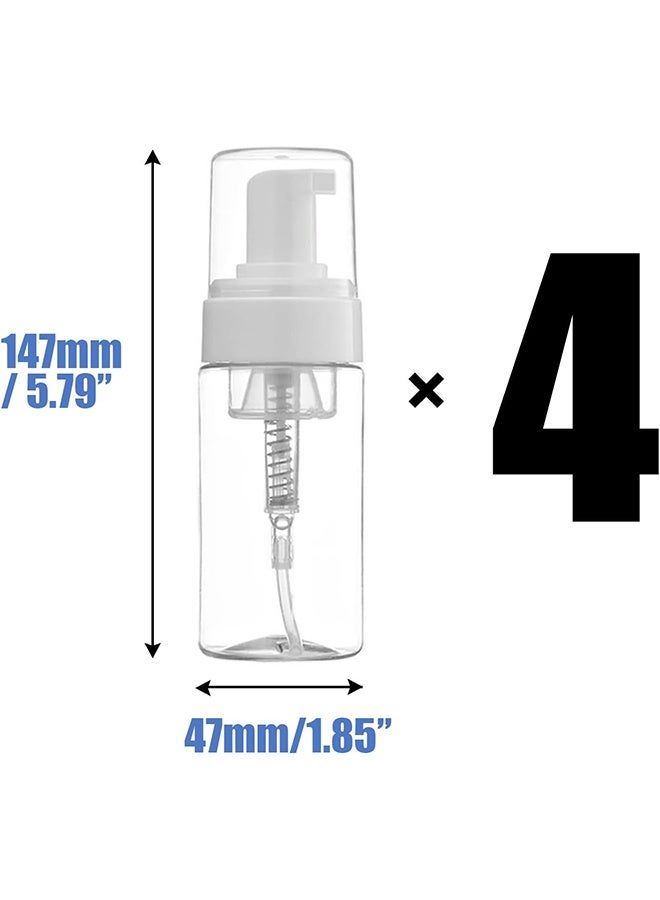 واي جيه 4 قطع 120 مل زجاجة مضخة رغوية لصابون اليدين القابل لإعادة التعبئة - Image 3