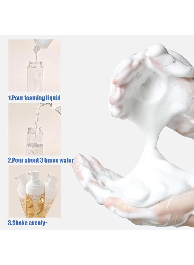 واي جيه 4 قطع 120 مل زجاجة مضخة رغوية لصابون اليدين القابل لإعادة التعبئة - Image 4