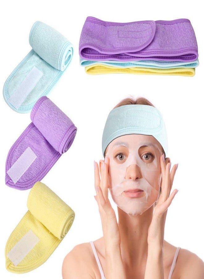 VEDETIC Women Facial Spa Headband, Adjustable Elastic Headband, Non-Slip Stretchable Washable Makeup Hair Band For Bath Shower Towel Wrap Head Bands Makeup Headband (Multicolor,Pack Of 2) - Image 1