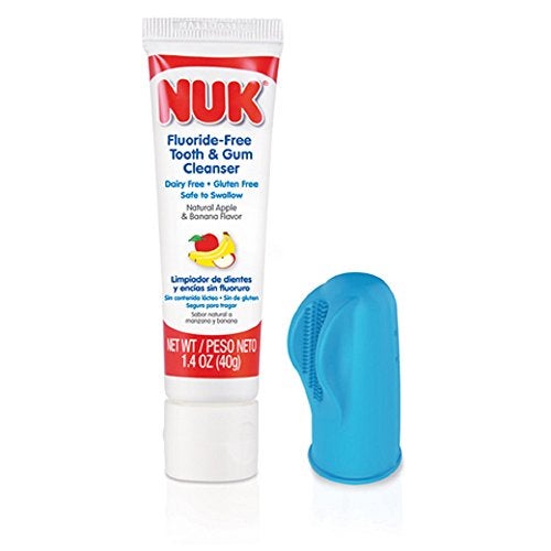 NUK Infant/Baby Tooth and Gum Cleanser with 1.4 Ounce Toothpaste - Image 1
