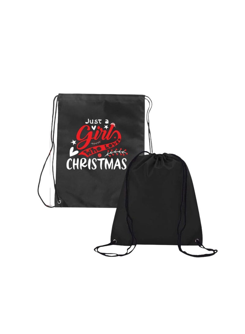PRINTSHOP4ME Pack Of 3 Drawstring Bags With Christmas Design For Girls-Durable Sports Backpack For Kids,Great For School And Everyday Use,Lightweight With Print For Everyday Use - Image 3