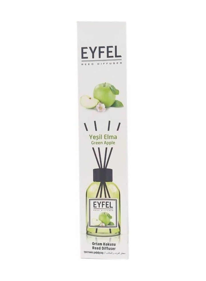 EYFEL Green Apple Fragrance Reed Diffuser Green 120ml  - Image 3