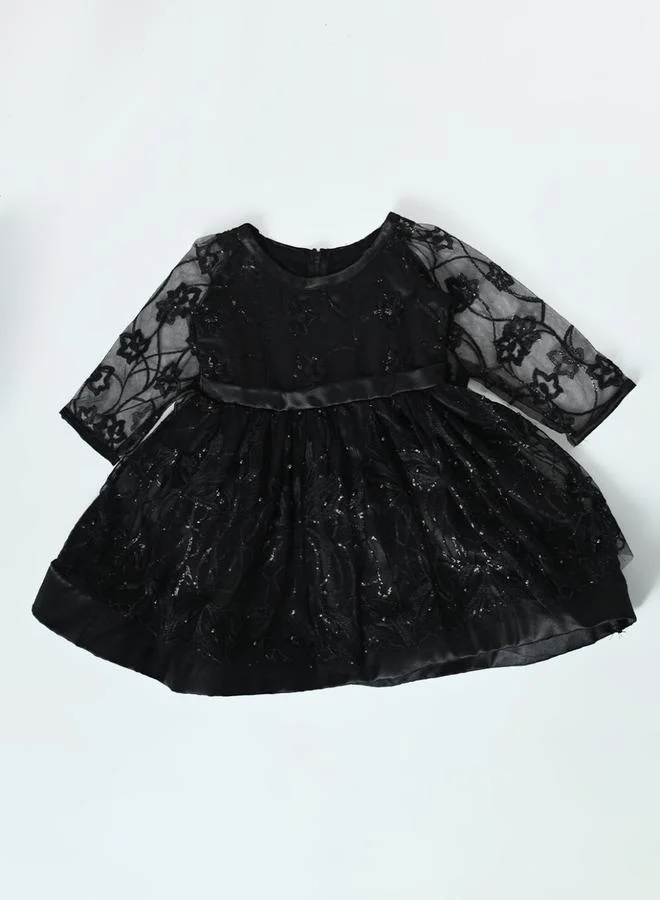 BELLA MODA BELLA MODA Embellished Mesh Layer Dress