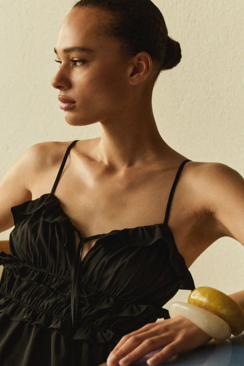 H&M Frill-trimmed strappy top