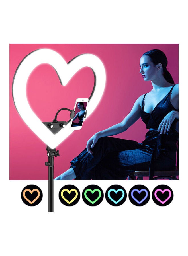 Loquat Heart-Shaped LED Photography Light Multicolour - Image 5