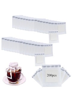 MIBRU 200-Piece Portable Hanging Coffee Filter Paper Bag White  - Image 2