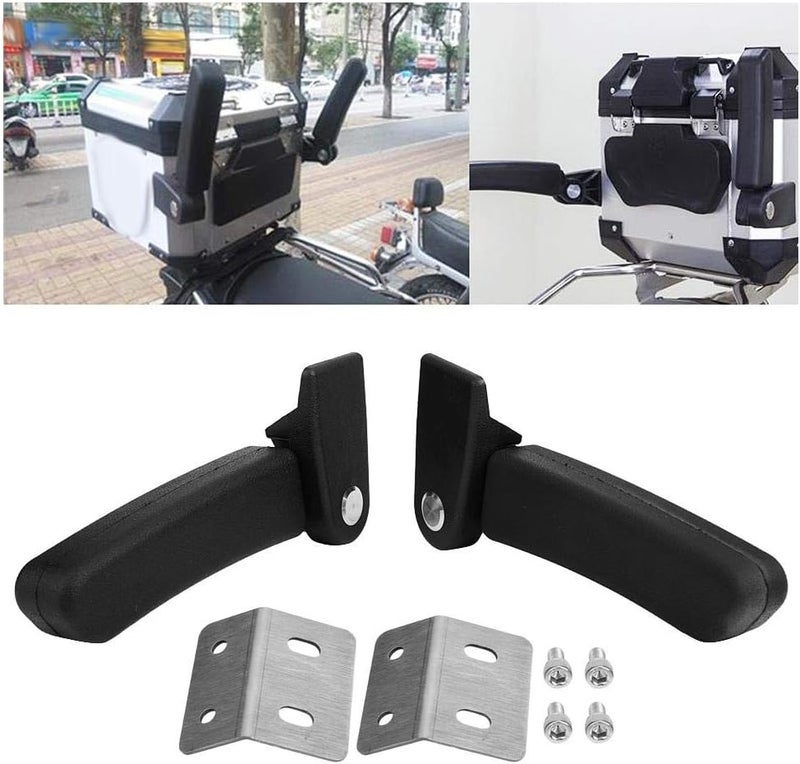 woobles Motorcycle Rear Seat Armrests Kit, ABS Plastic Passenger Seat Armrests Set Box Rear Seat Armrest - Image 3