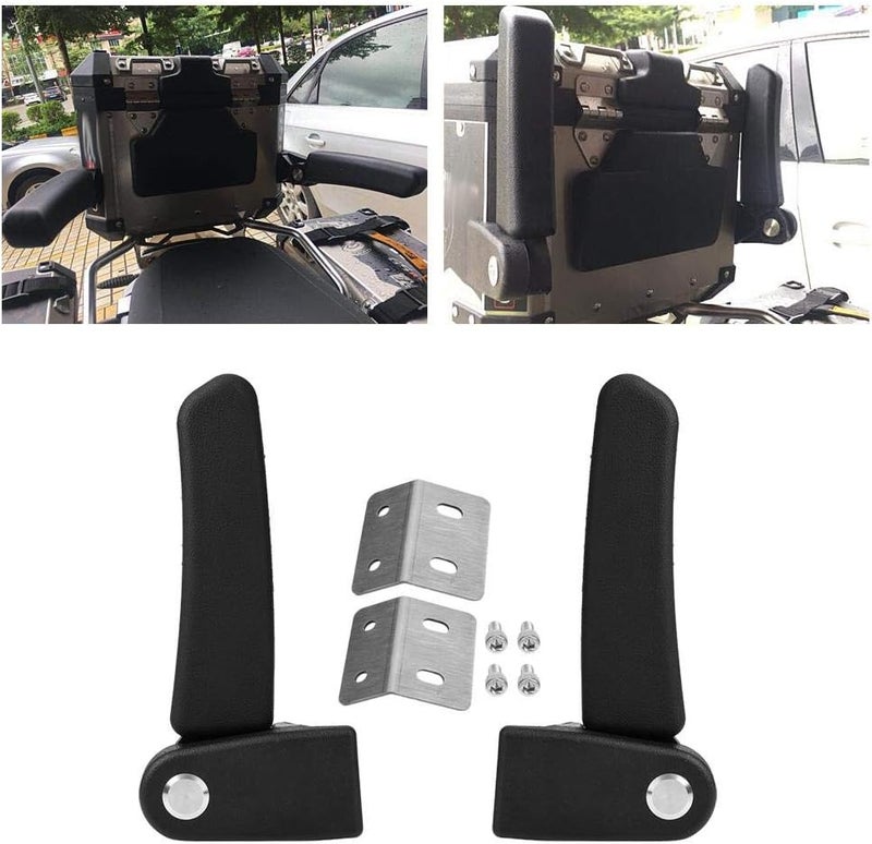 woobles Motorcycle Rear Seat Armrests Kit, ABS Plastic Passenger Seat Armrests Set Box Rear Seat Armrest - Image 2